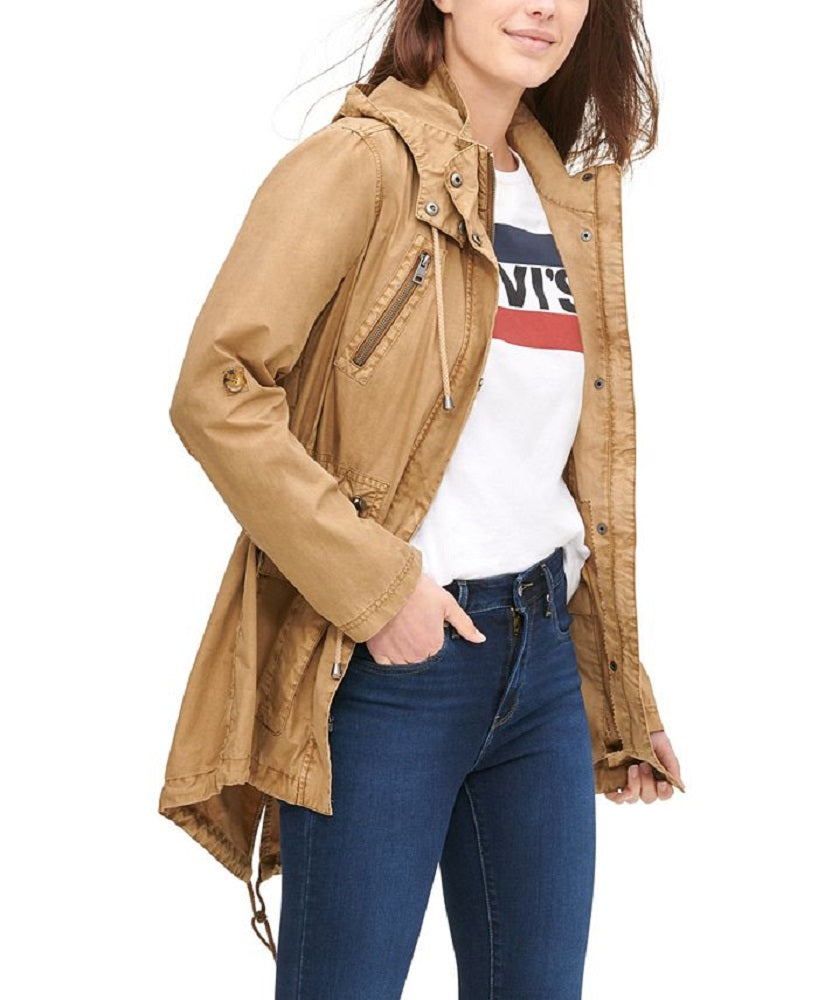 Levi's Women's Hooded Utility Jacket Brown Size M