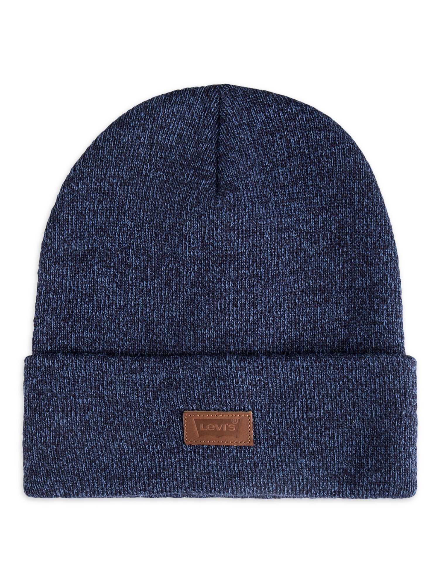 Levi's Women's Leather Logo Patch Hero Beanie Blue Size Regular