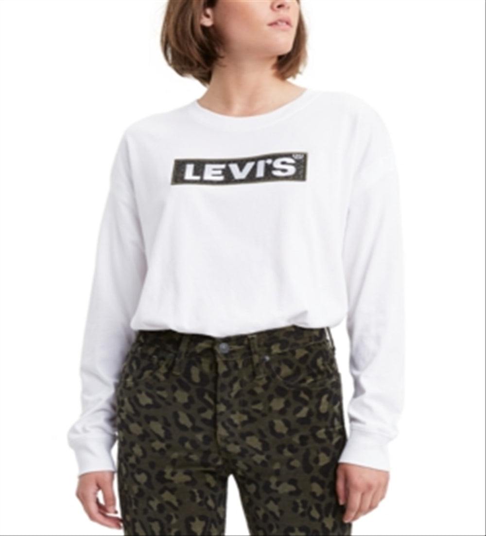 Levi's Women's Limited Oversized Graphic T-Shirt White Size XX-Large