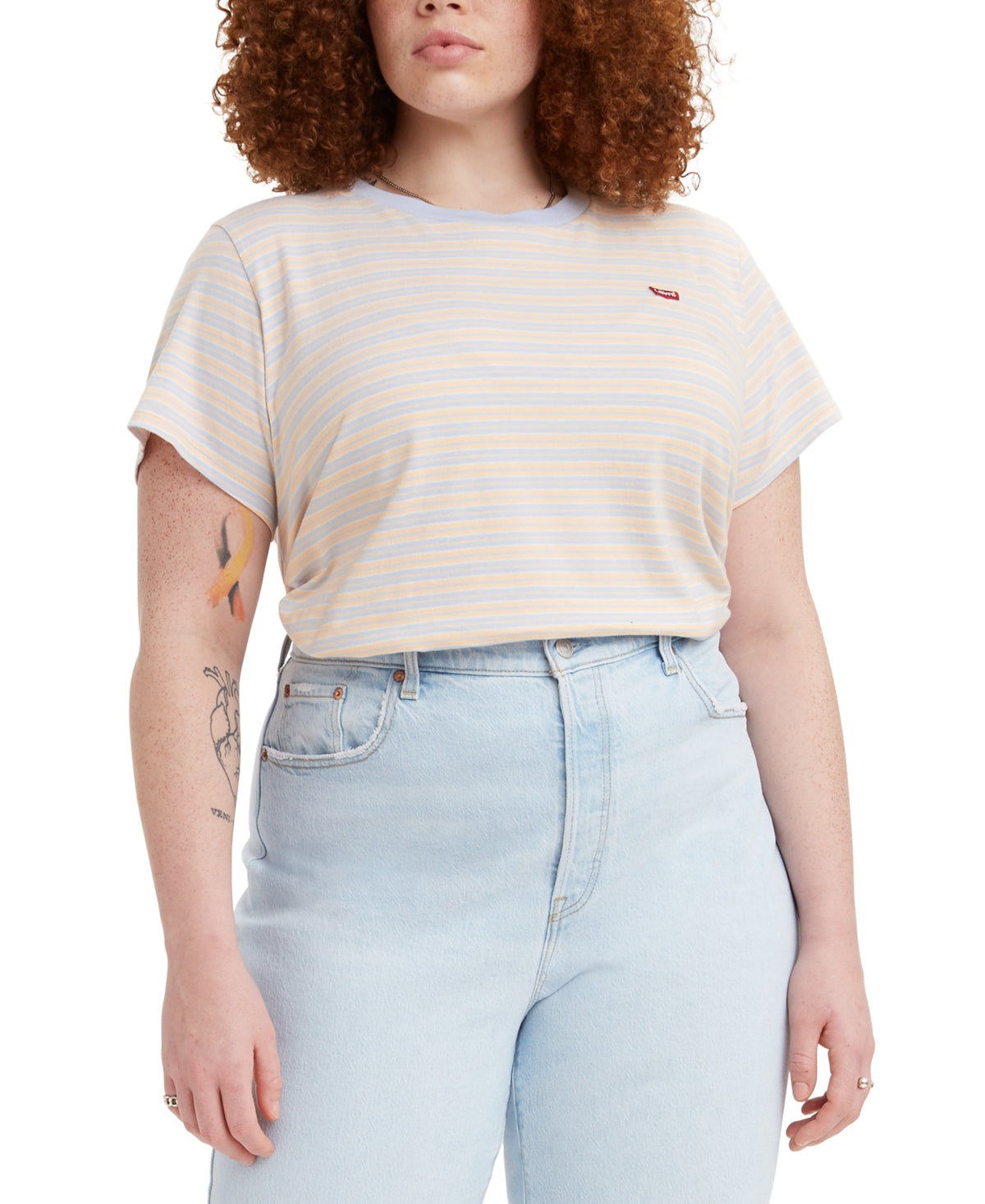 Levi's Women's Logo Perfect T-Shirt White Size 4X