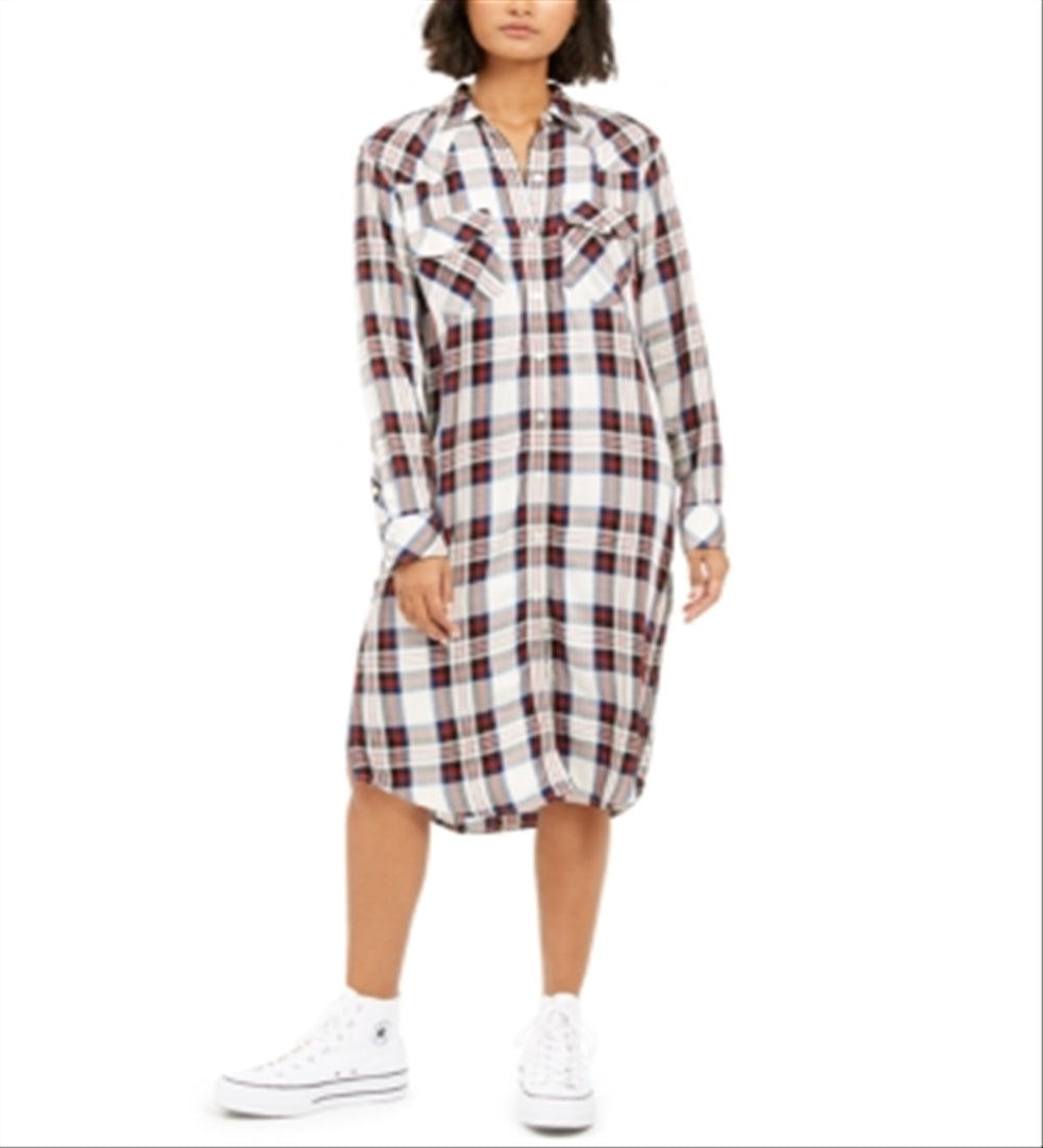 Levi's Women's Long Button up Plaid Shirt Assorted Size X-Large