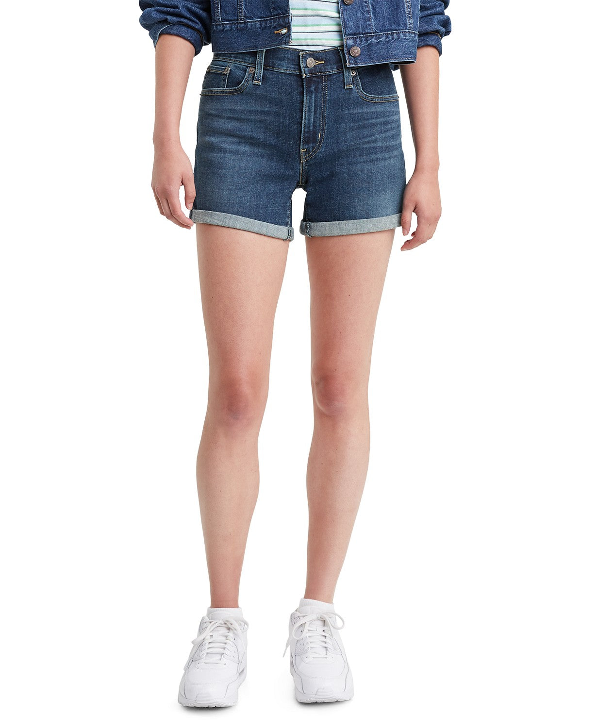 Levi's Women's Mid-Length Shorts Blue Size 25