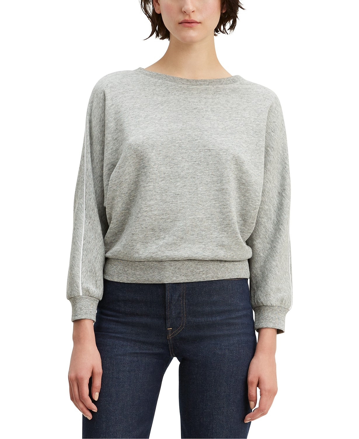 Levi's Women's Natalie Crewneck Sweatshirt Gray Size Extra Large
