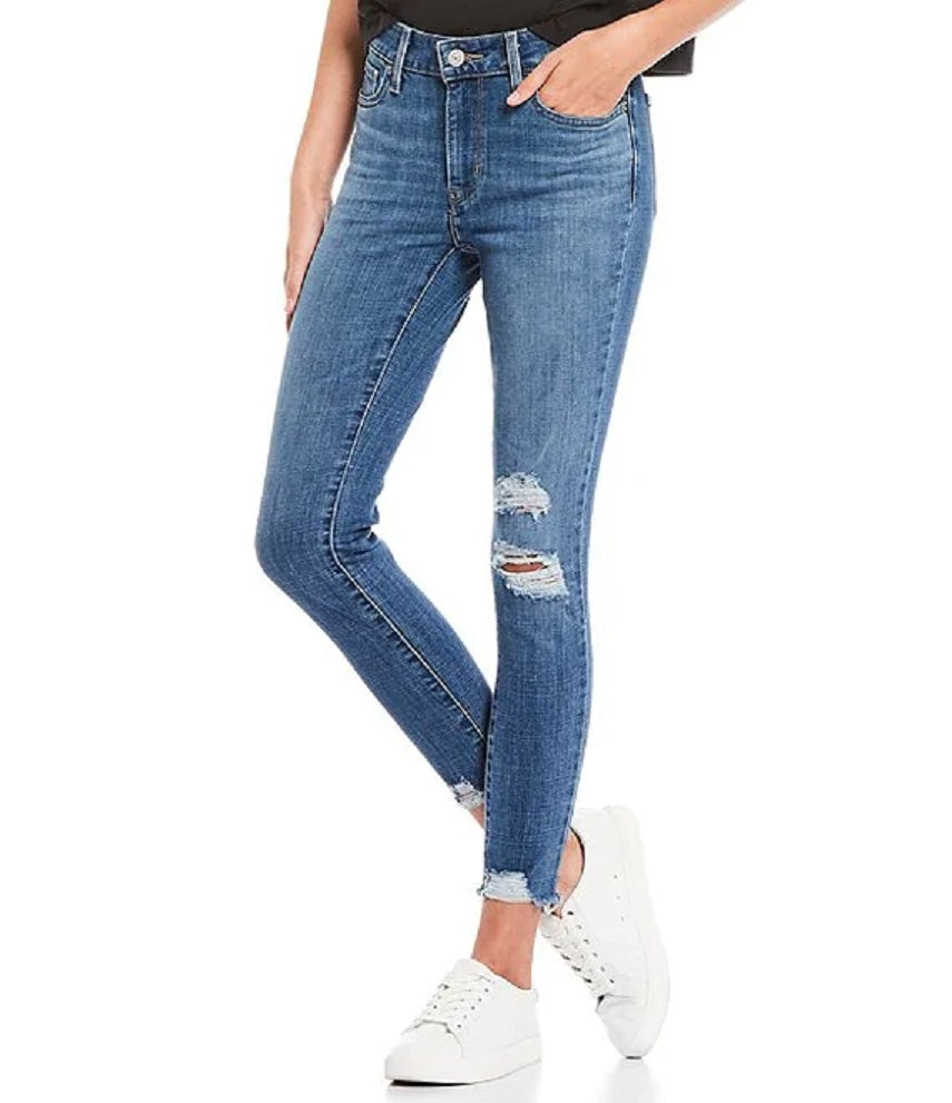 Levi's Women's Plus Printed High Rise Skinny Ankle Jeans Blue Size 22W