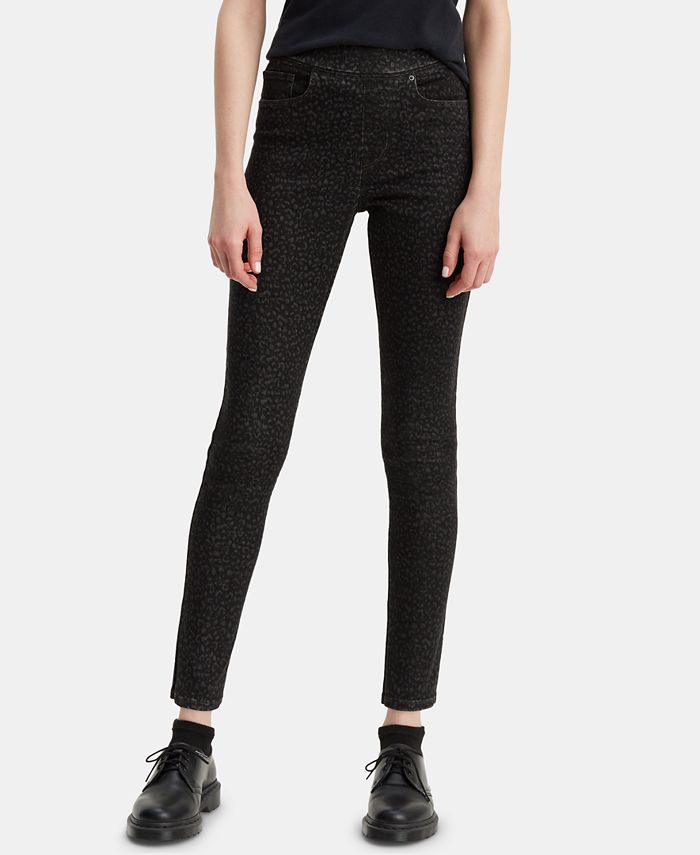 Levi's Women's Pull on Skinny Jeans Black Size 16