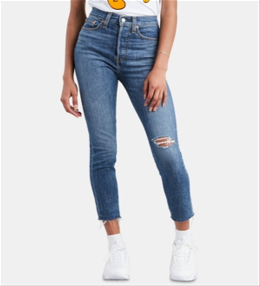 Levi's Women's Ripped Skinny Wedgie Jeans Blue Size 24