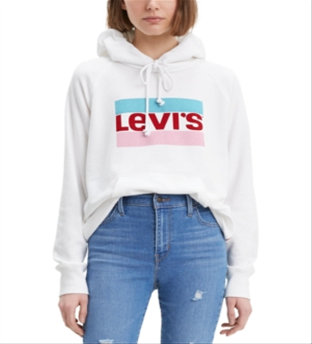 Levi's Women's Sports Graphic Hoodie White Size X-Small