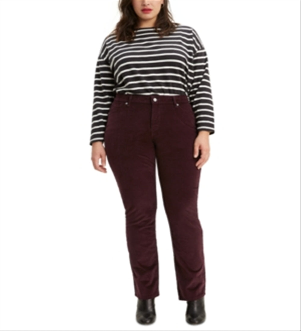 Levi's Women's Straight Leg Corduroy Pants Red Size 24W