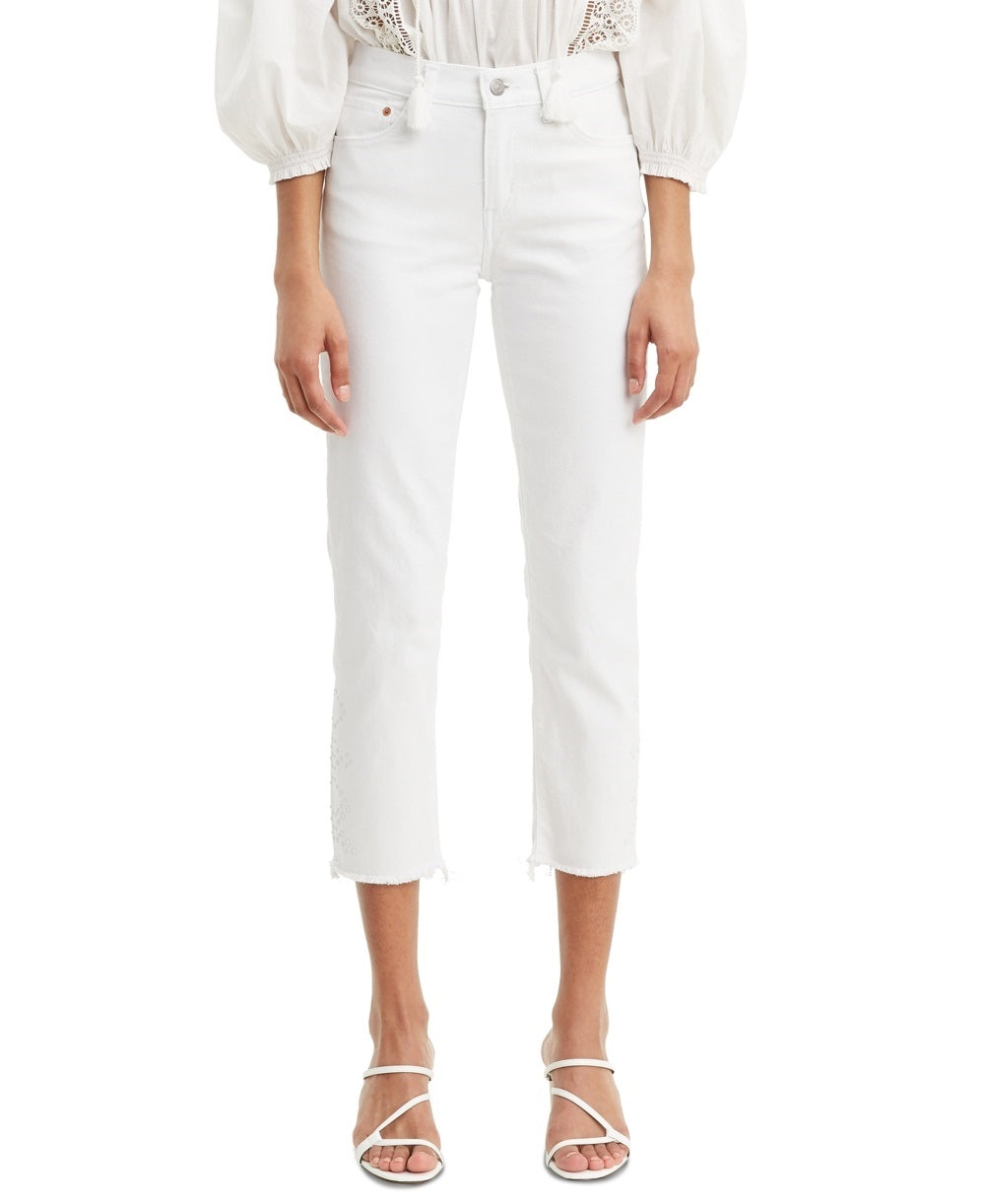 Levi's Women's Stud Trim Boyfriend Jeans White Size 32
