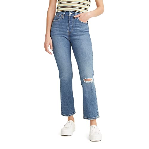 Levi's Women's Wedgie Straight Leg Cropped Jeans Blue Size 30