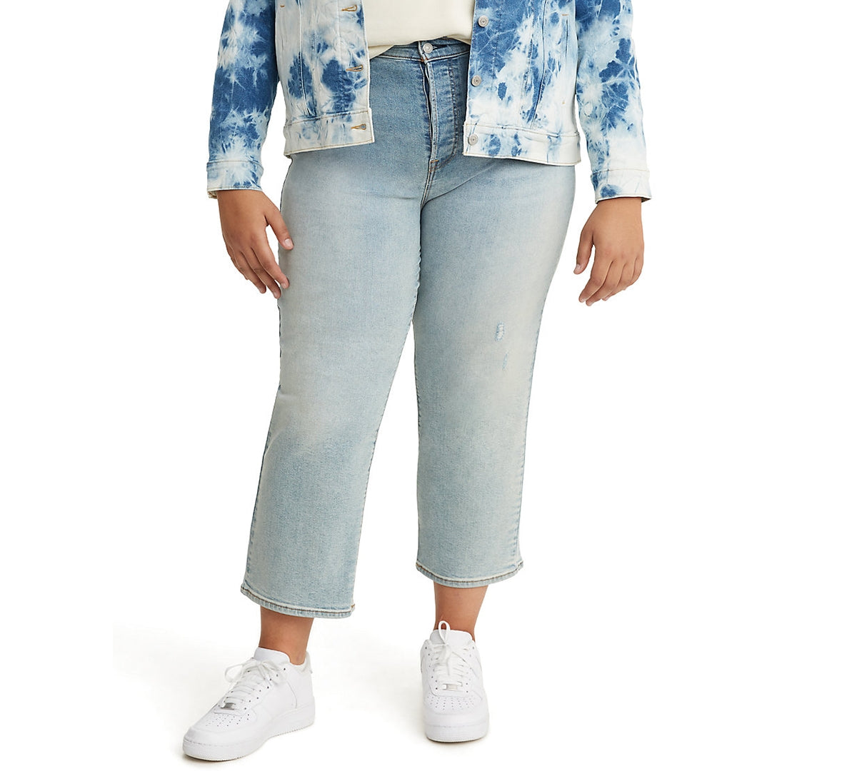 Levi's Women's Zippered Pocketed Super High Rise Ankle Jeans Blue Size 20W