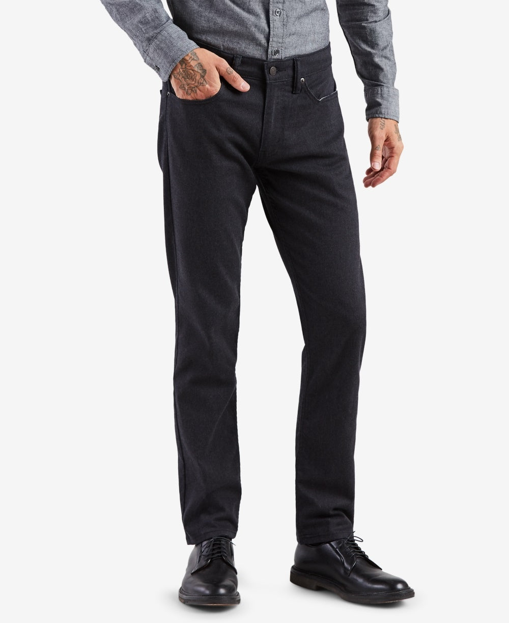 Levis Men's 511 Slim-Fit Stretch Flannel Jeans Black Size 28X30