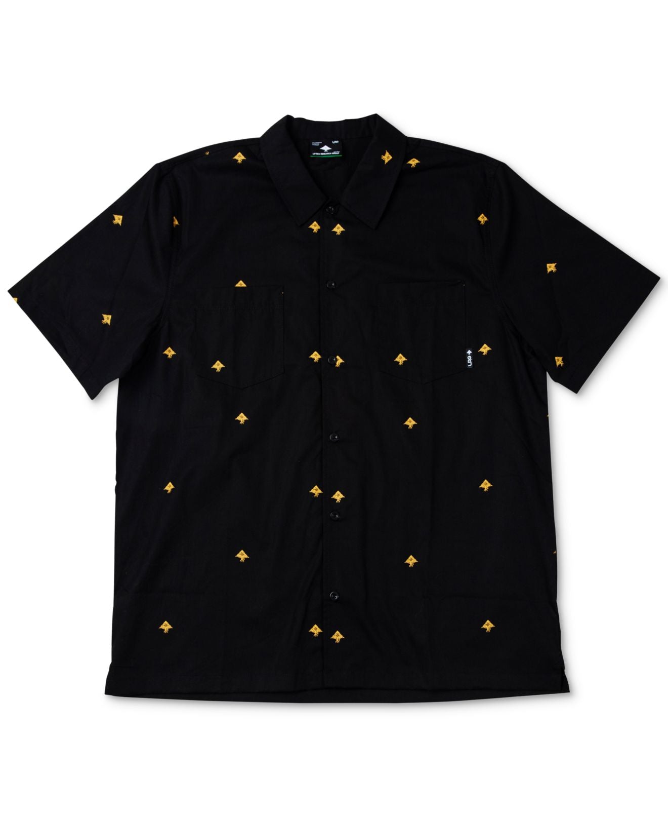 Lrg Men's Embroidered Tree Shirt Black Onyx Size Medium