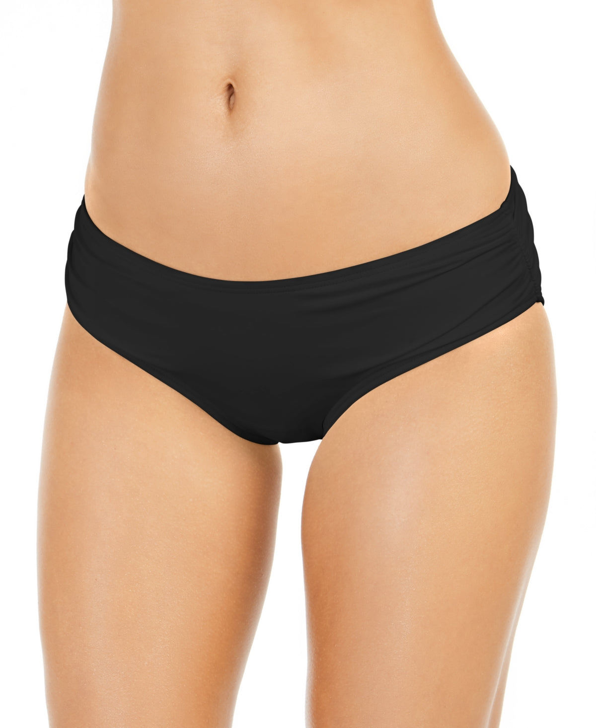 Michael Kors Women's Shirred Bikini Swim Bottom Black Size Small