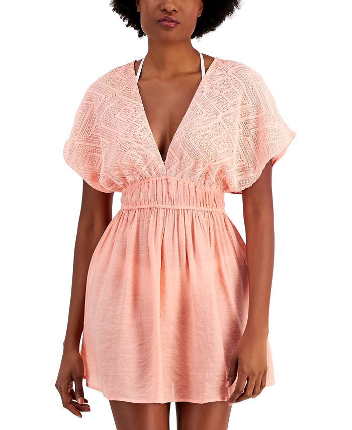 Miken Junior's Tie Back Dress Cover Up Swimsuit Orange