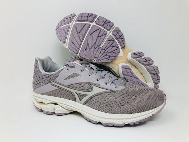 Mizuno Women's Wave Rider 23 Running Shoe Cloud Grey/Wind Chime Size 12 B(M) Us