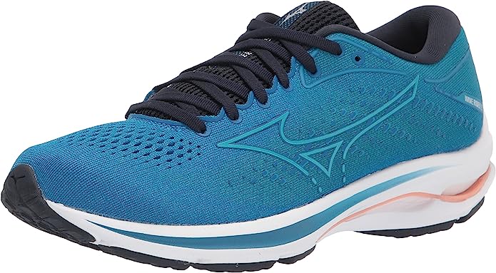 Mizuno Women'S Wave Rider 25 Running Shoes Blue Size 7.5 D Wide Us