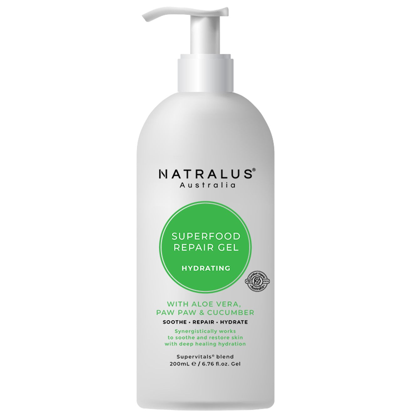 Natralus Australia Superfood Repair with Aloe Vera, Paw Paw and Cucumber - Soothe, Repair and Hydrate Skin