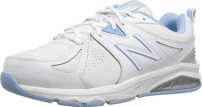 New Balance Women'S 857 V2 Cross Trainers, White/Light Blue