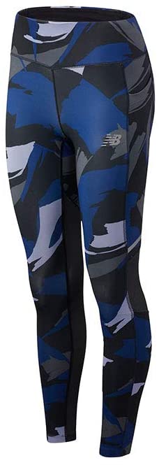 New Balance Women's Printed Impact Tights Blue Size X-Small