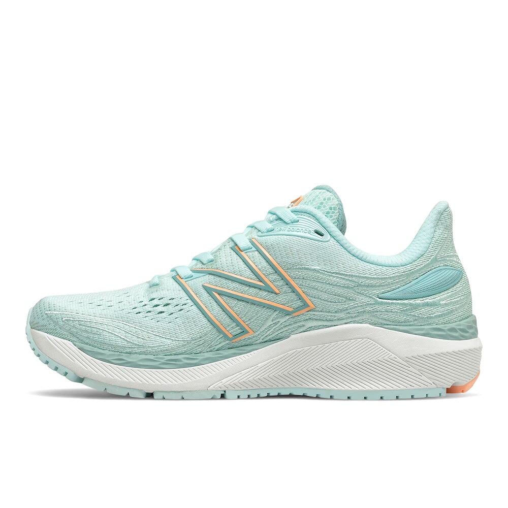 New Balance Women's X 860 V12 Running Shoes Blue/Light Mango Size 6 D Wide US