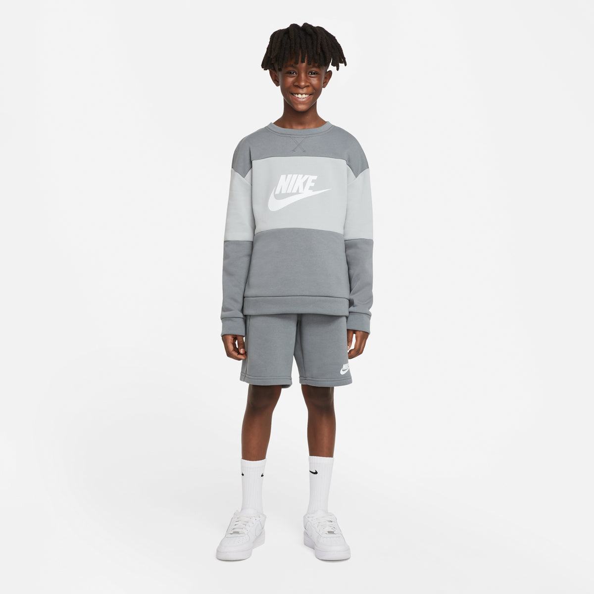 Nike Boy's French Terry Track Suit Grey Size 13-15 Y