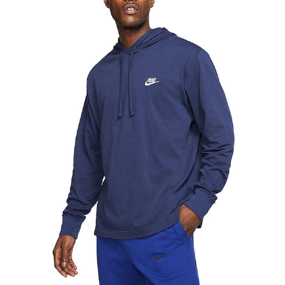 Nike Men's Sportswear Club Pullover Jersey Hoodie Blue Size Medium