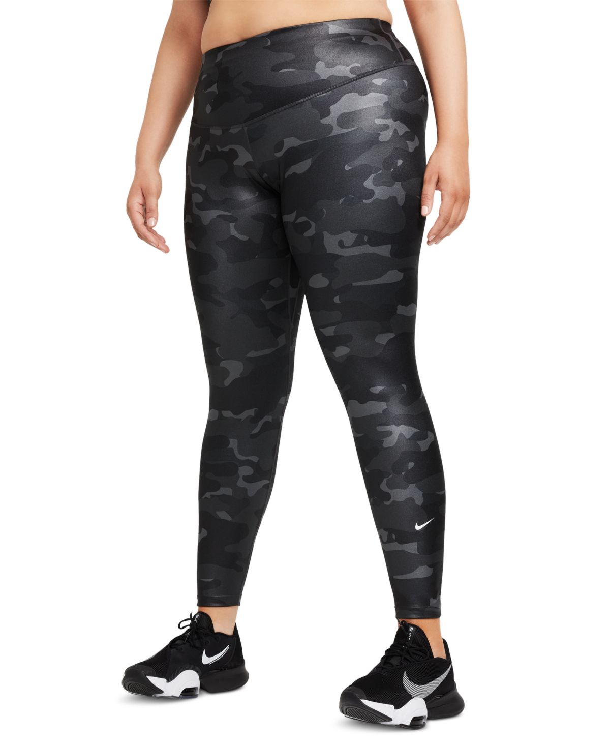 Nike Women's Dri FIT Camo Leggings Gray Size 3X