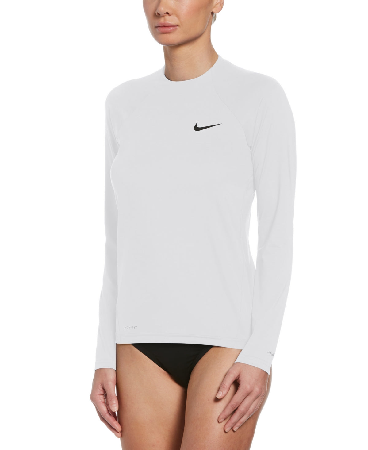 Nike Women's Essential Long Sleeve Rash Guard Swimsuit White Size X-Large