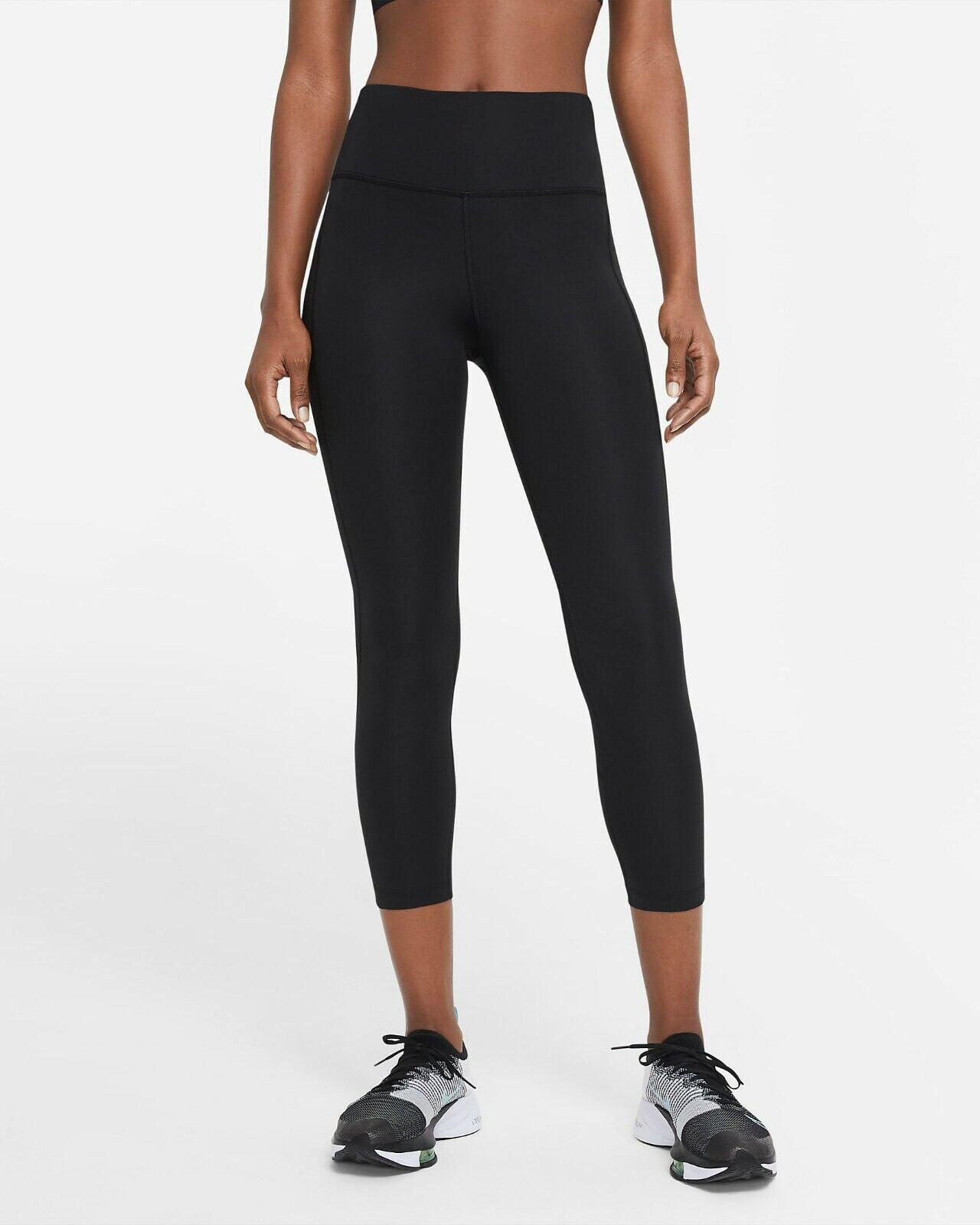 Nike Women's Fast High Waisted Crop Leggings Black Size Small