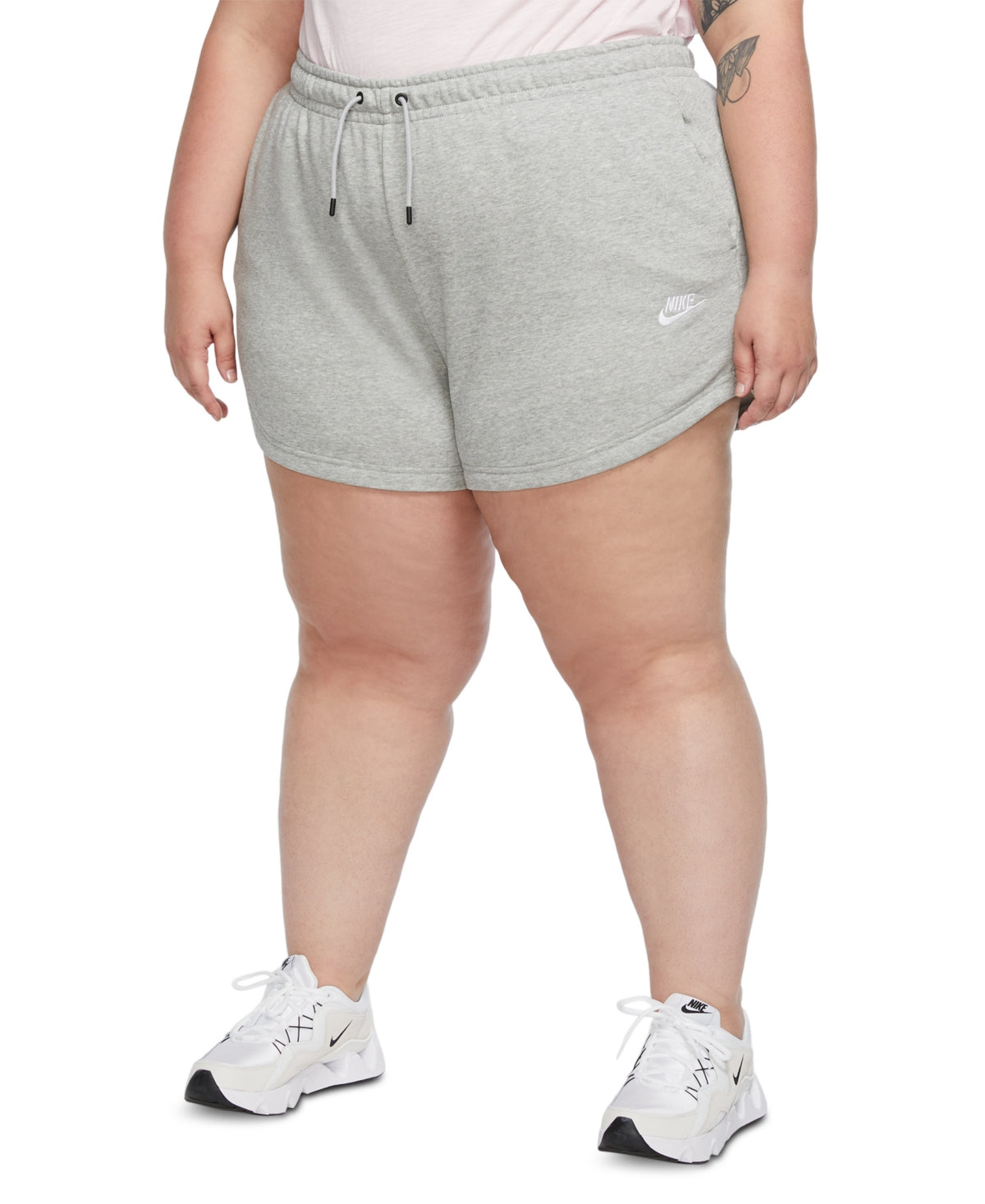 Nike Women's French Terry Shorts Gray Size 1X