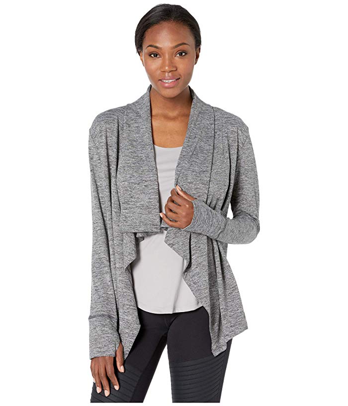 Nike Women's Gray Heather Long Sleeve Open Cardigan Sweater Size L