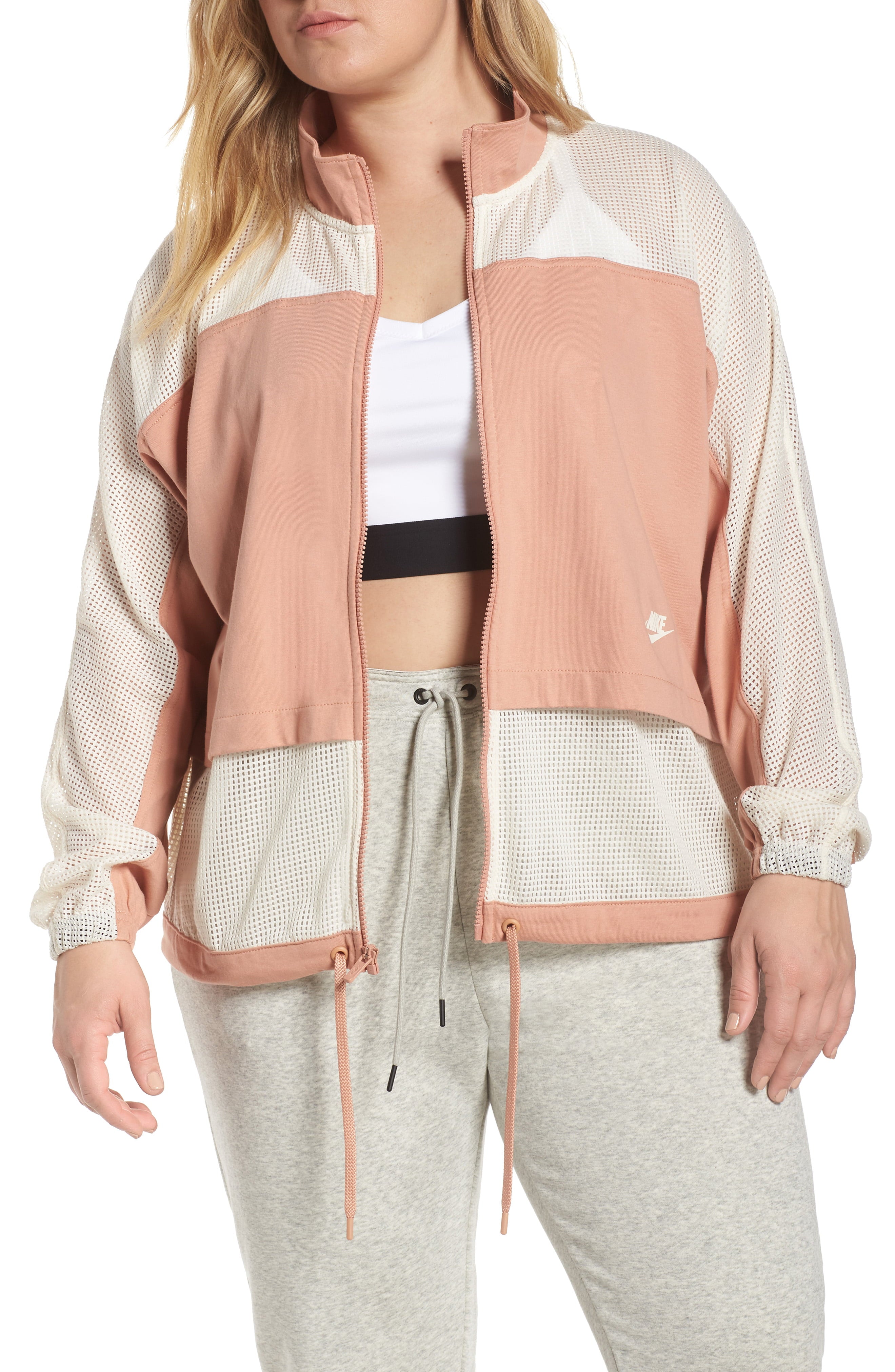 Nike Women's Mesh Jacket Color Black Pink Size 2X