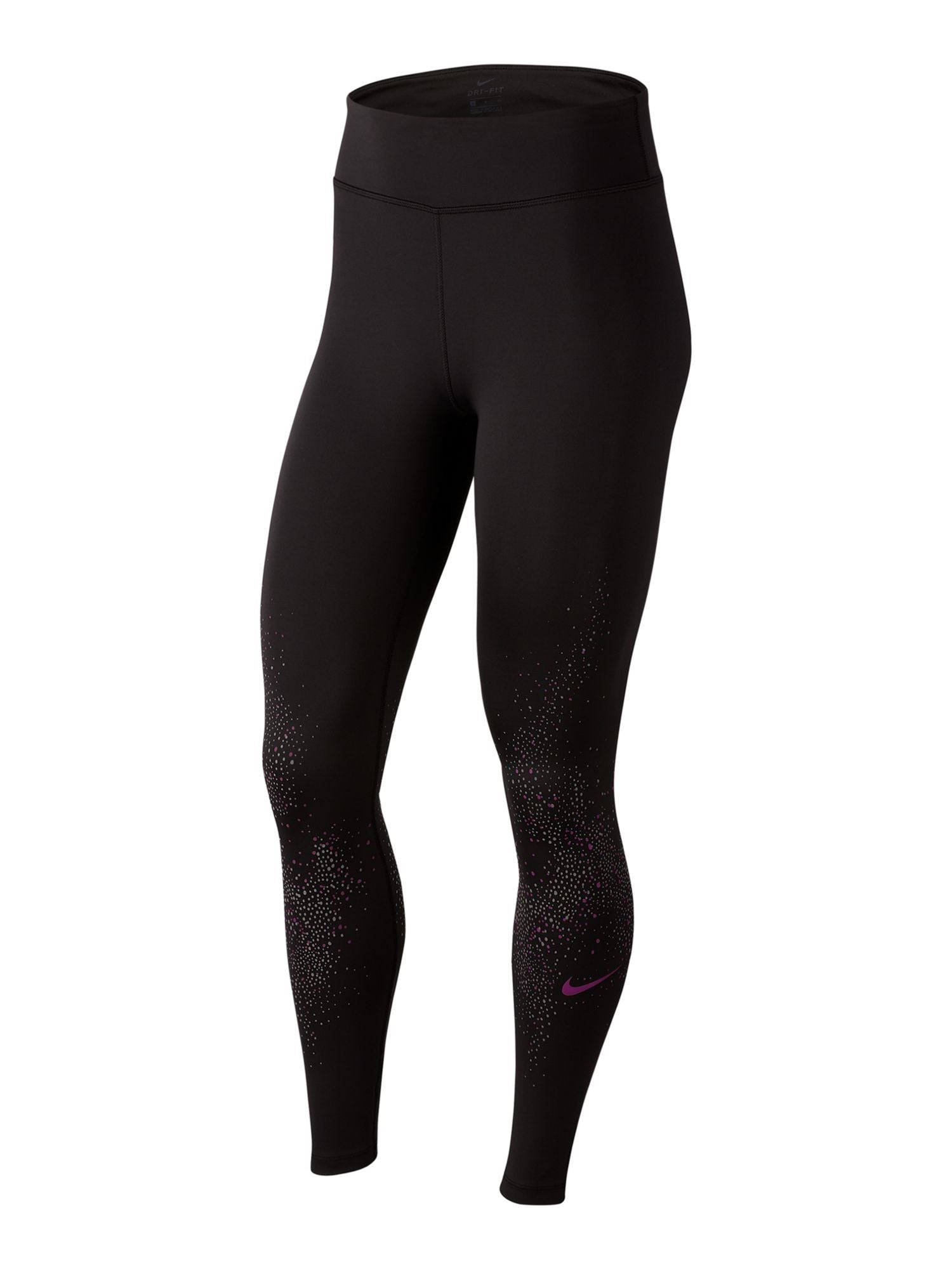 NIKE Women's New Polka Dot Skinny Active Wear Pants Black Size Small