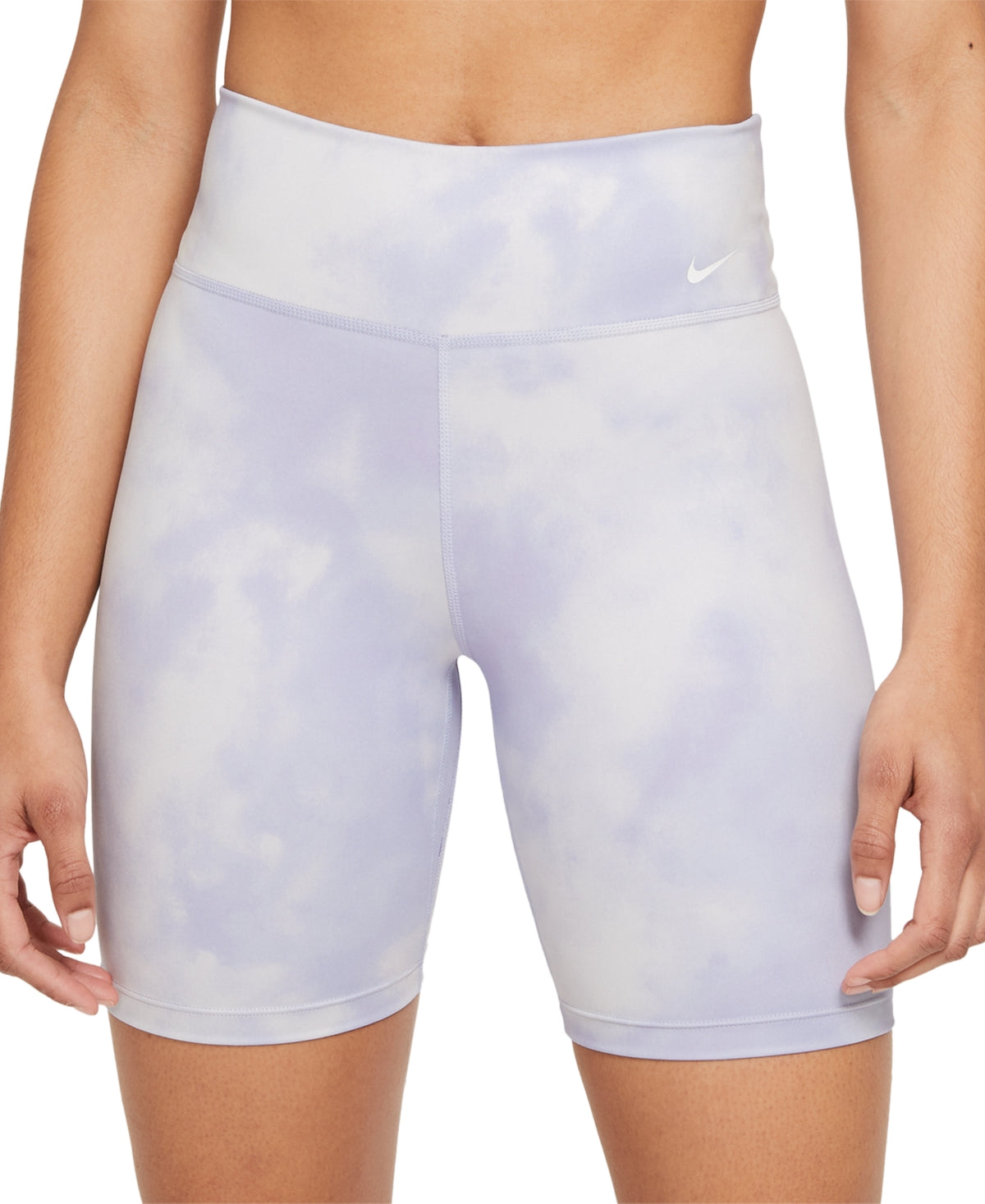 Nike Women's One Icon Clash Bike Shorts Purple Size Large