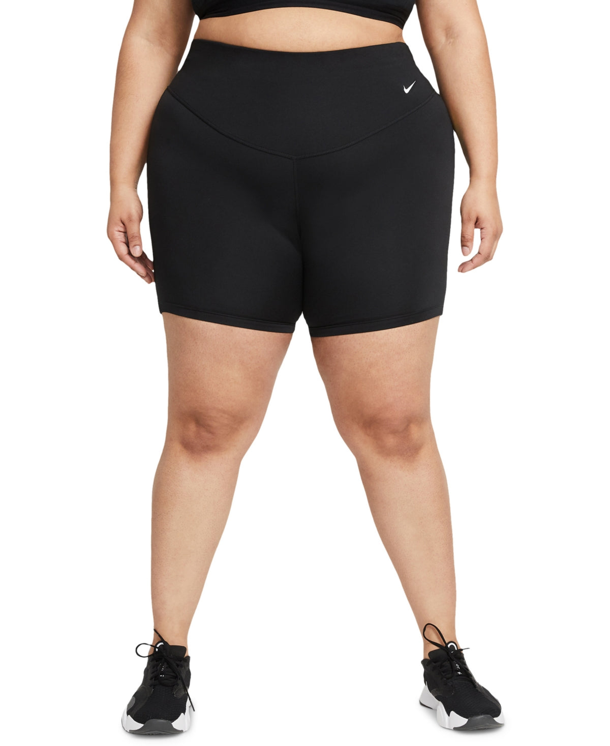 Nike Women's One Rainbow Ladder Bike Shorts Black Size 2X