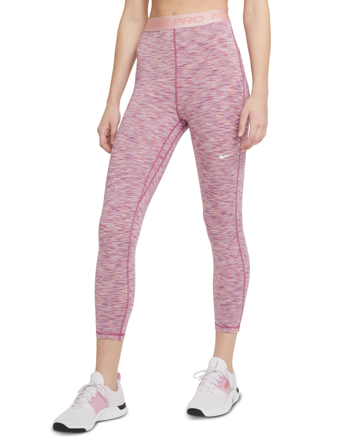 Nike Women's Pro Rainbow Space Dye High Waist Leggings Pink Size X-Small