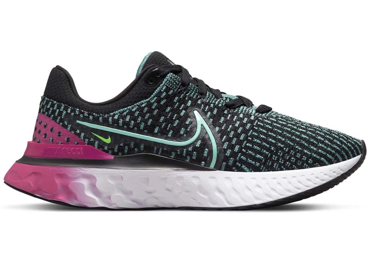 Nike Women's React Infinity Run FK 3 Running Shoes Black Size 11 B Medium US