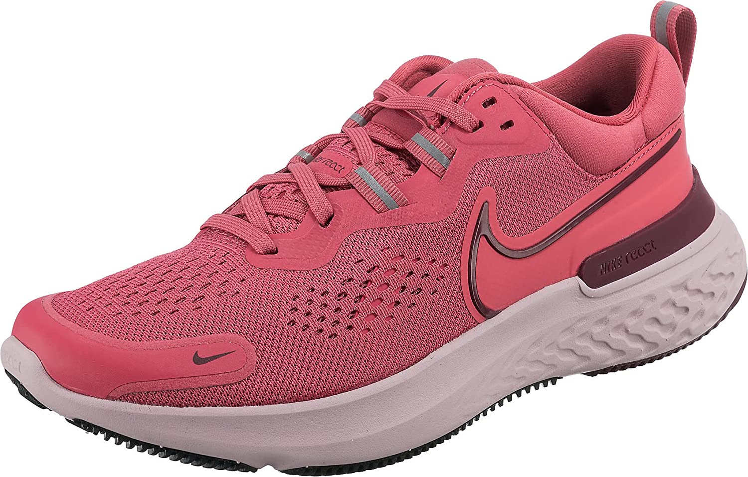 Nike Women's React Miler 2 Running Shoes Archaeo Pink/Beetroot Size 6 B Medium US