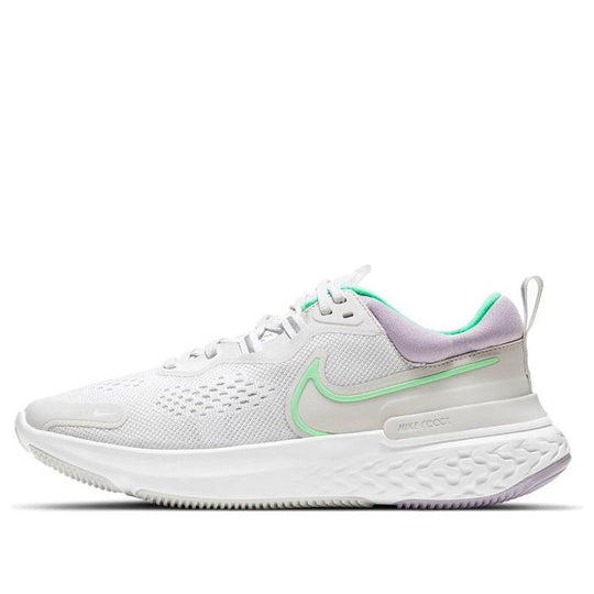Nike Women's React Miler 2 Running Shoes Platinum Tint/Green Size 5 B (M) Us