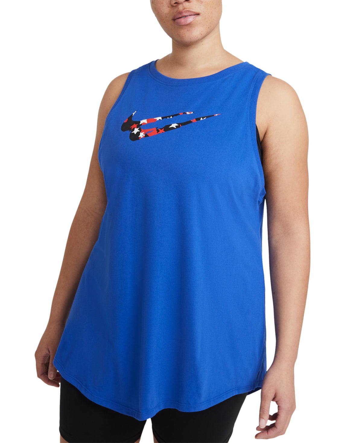 Nike Women's Stars Tank Top Blue Size X-Large