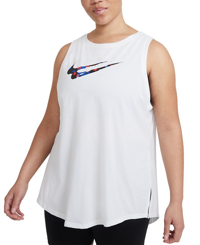 Nike Women's Stars Tank Top White Size 1X