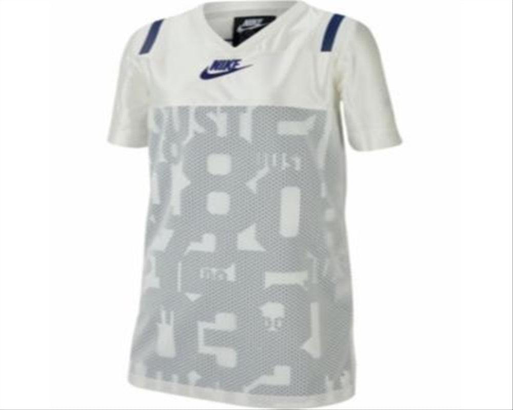 Nike Women's Void Stripe Jersey V Neck Dress White Size L