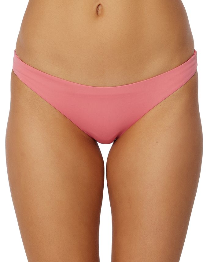 O'Neill Junior's Saltwater Solids Rockley Bikini Bottoms Swimsuit Pink Size X-Large
