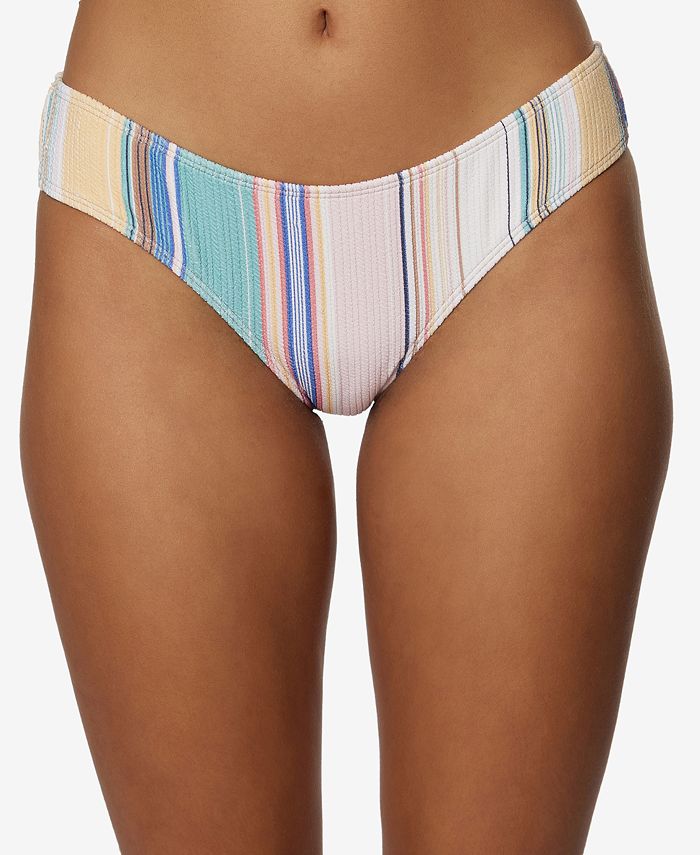 O'Neill Women's Matira Baja Stripe Bikini Bottoms Beige