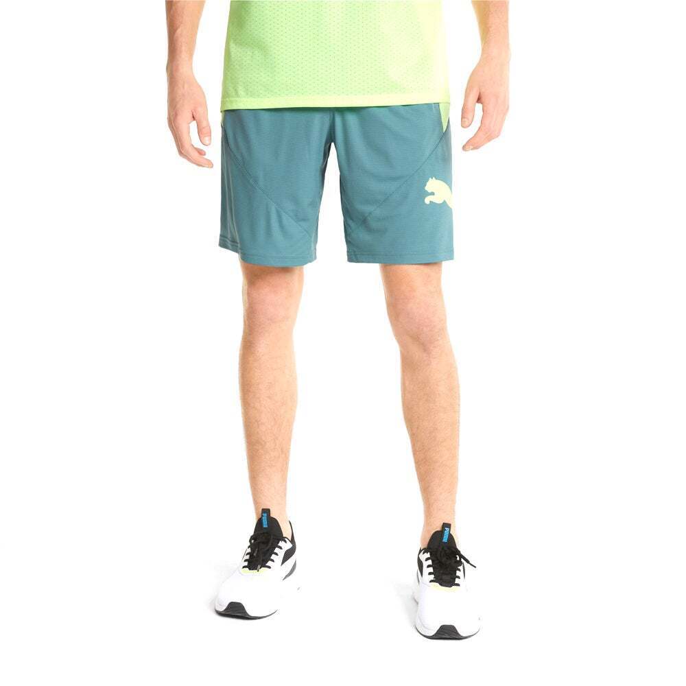 Puma Men's Colorblock Performance Shorts Blue Size Medium