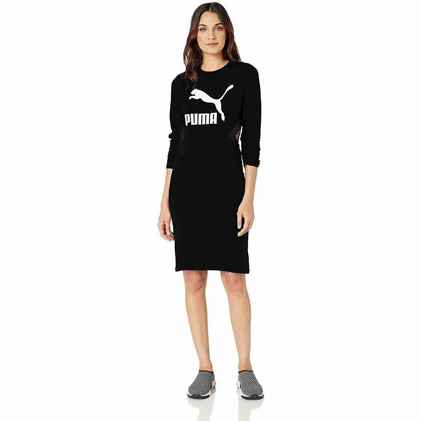 Puma Women's Classics Logo Tight Dress Black Size XS