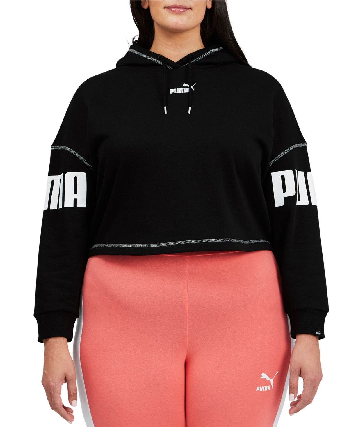 Puma Women's Cozy Warm Hoodie Black Size 1X