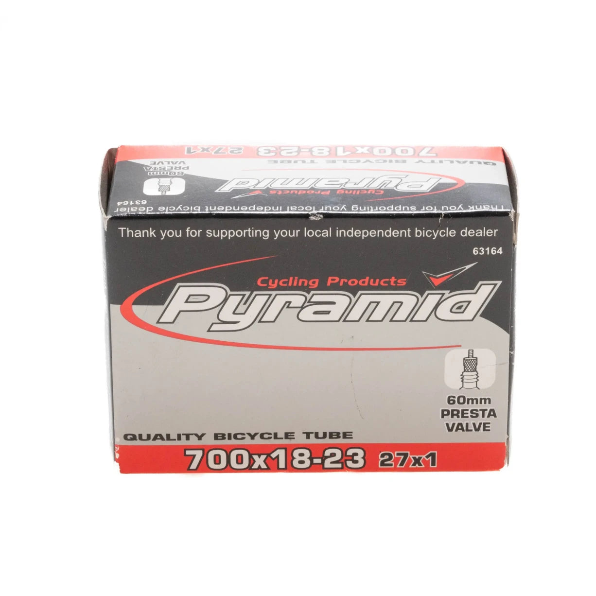 Pyramid Bike Tube 700x18-23 60mm Presta Valve