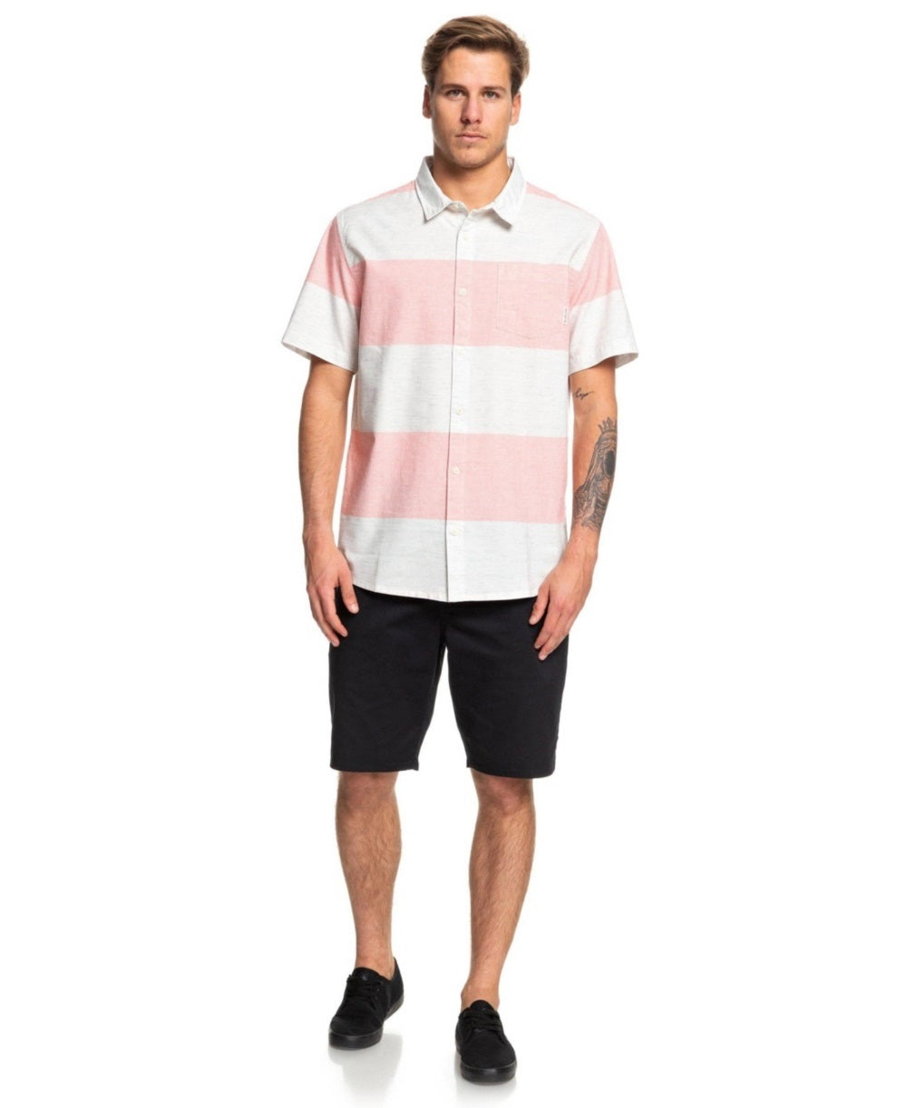 Quiksilver Bars Men's Need Guitars Short Sleeve Shirt Red Size XX Large